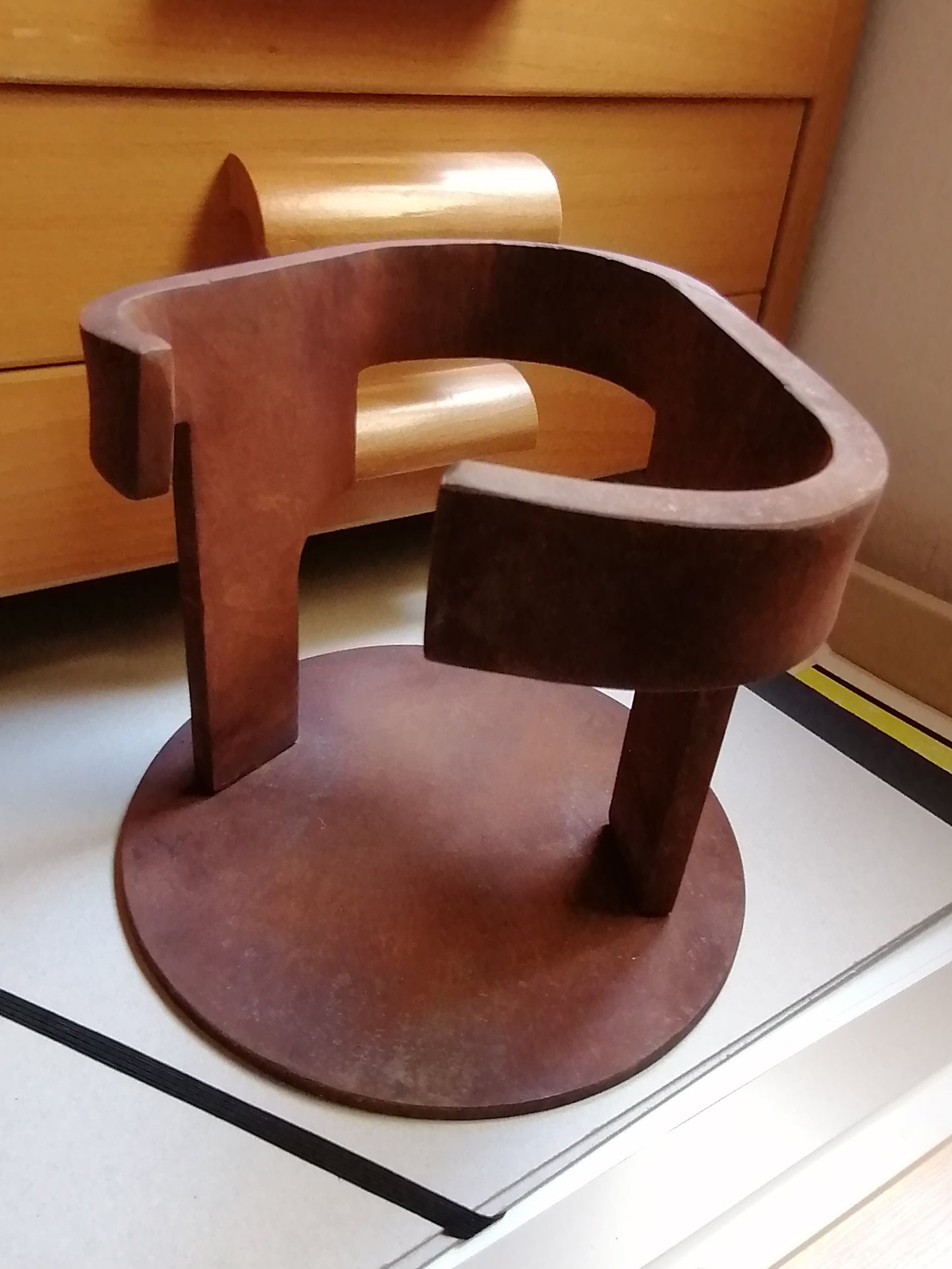 Brutalist Sculpture Inspired by Eduardo Chillida model C