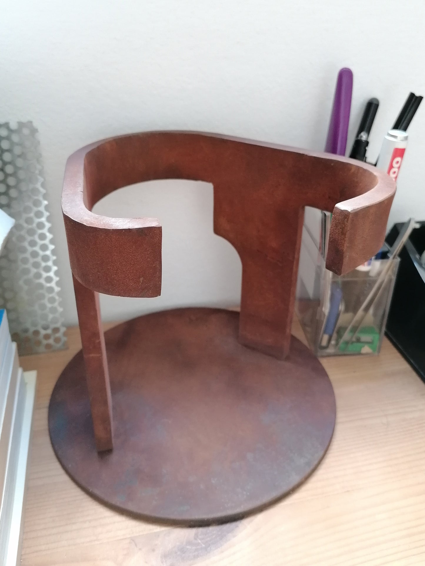 Brutalist Sculpture Inspired by Eduardo Chillida model C