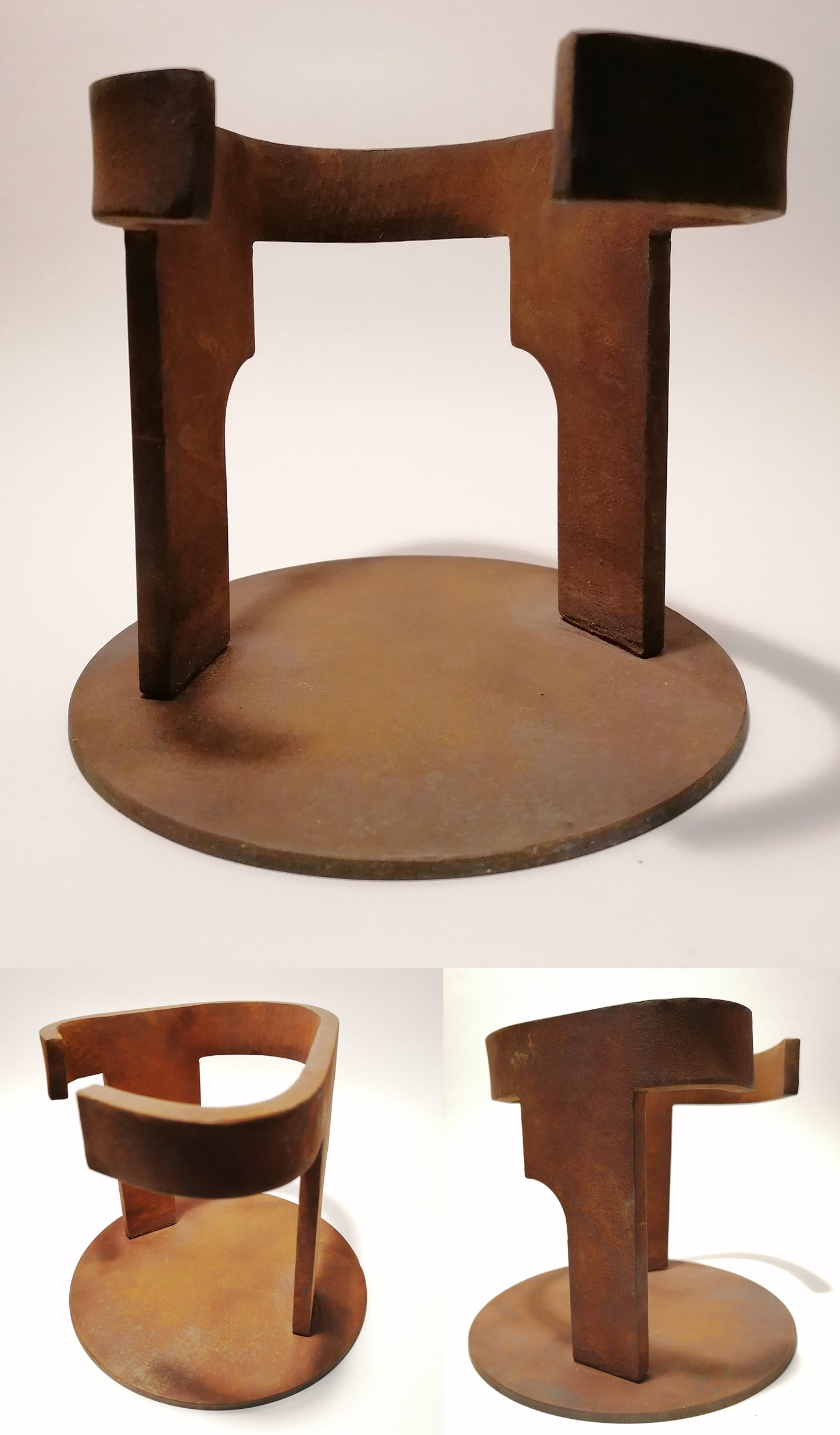 Brutalist Sculpture Inspired by Eduardo Chillida model C