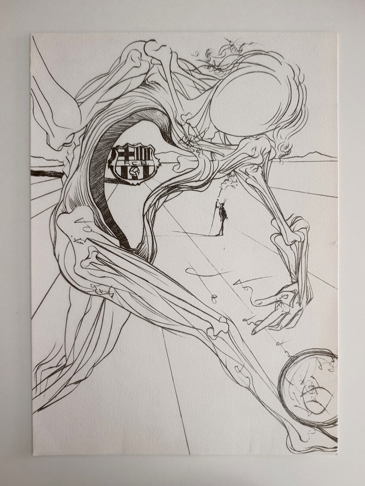 Salvador Dalí FC Barcelona Lithograph · Plate-Signed & Numbered · COA