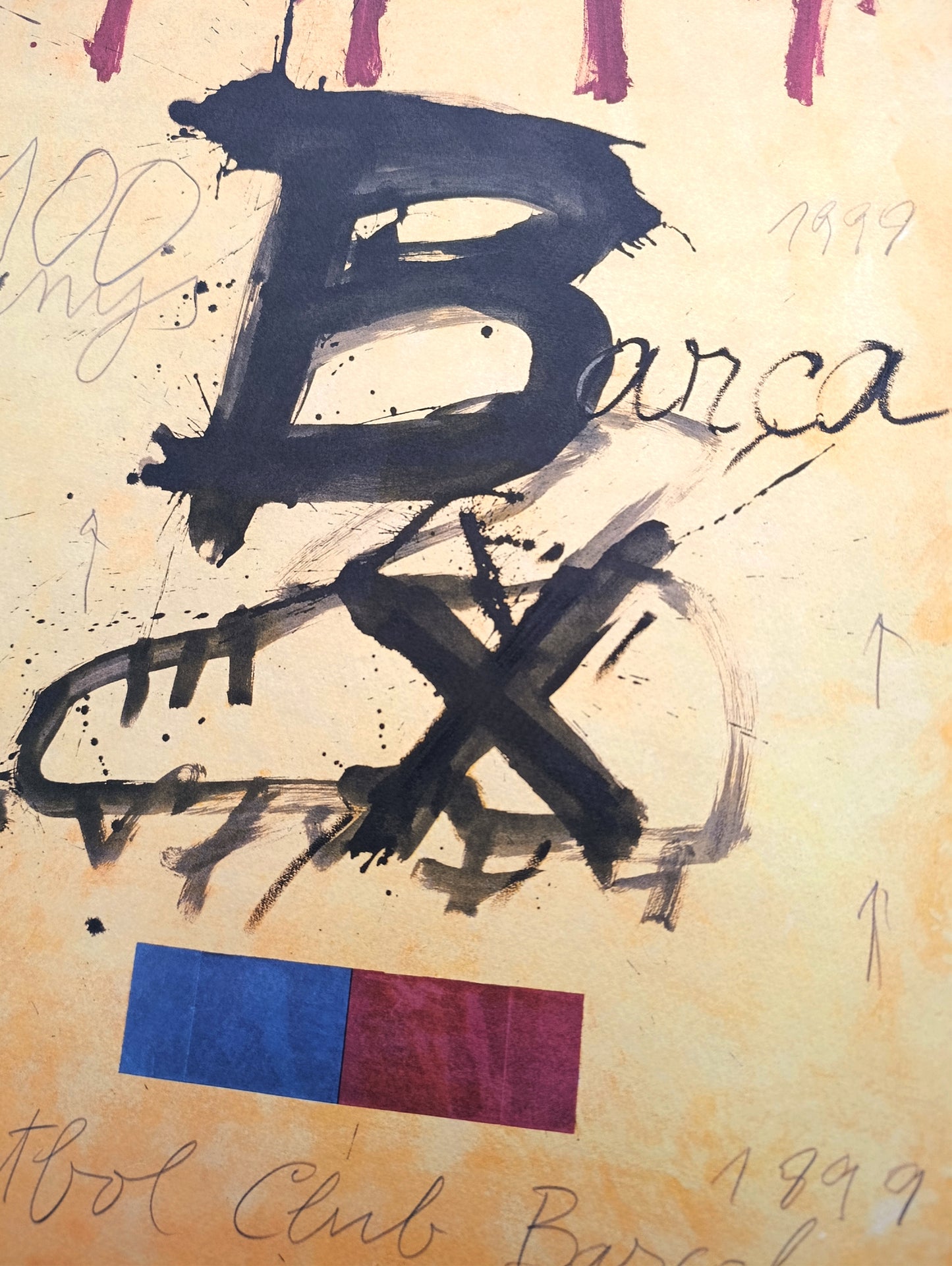Antoni Tapies Fc Barcelona Original Lithograph