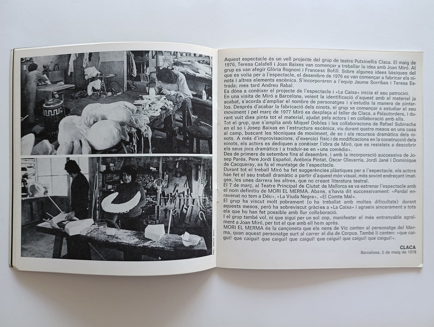 1973 Joan Miró "Mori el Merma" photographs by Català Roca
