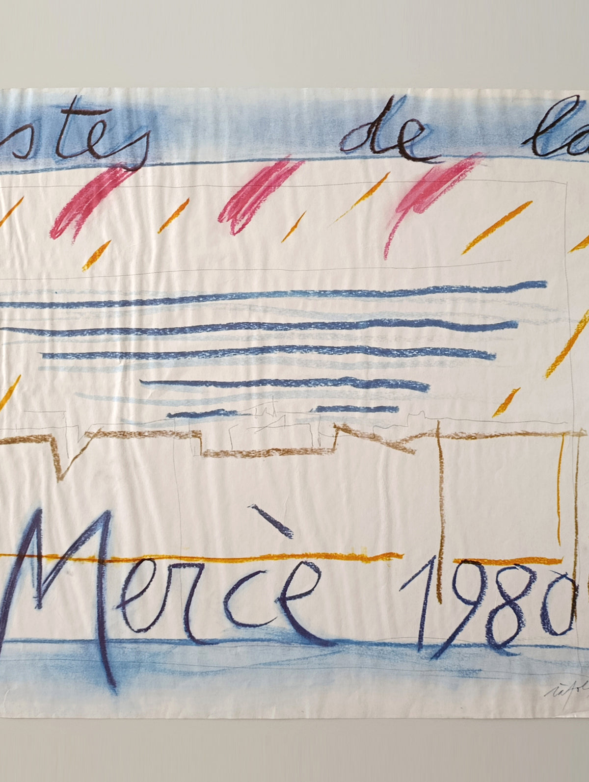 1980 La Mercè Barcelona Poster by Rafols Casamada
