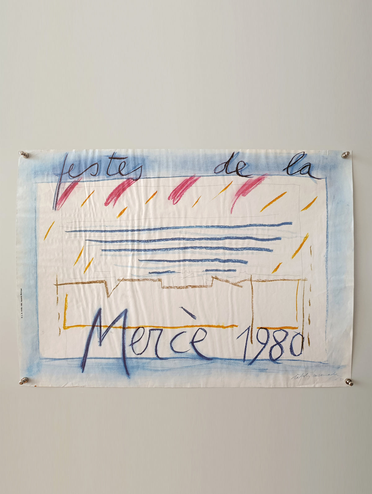 1980 La Mercè Barcelona Poster by Rafols Casamada