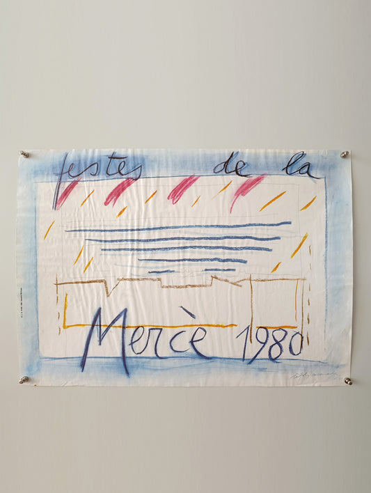 1980 La Mercè Barcelona Poster by Rafols Casamada