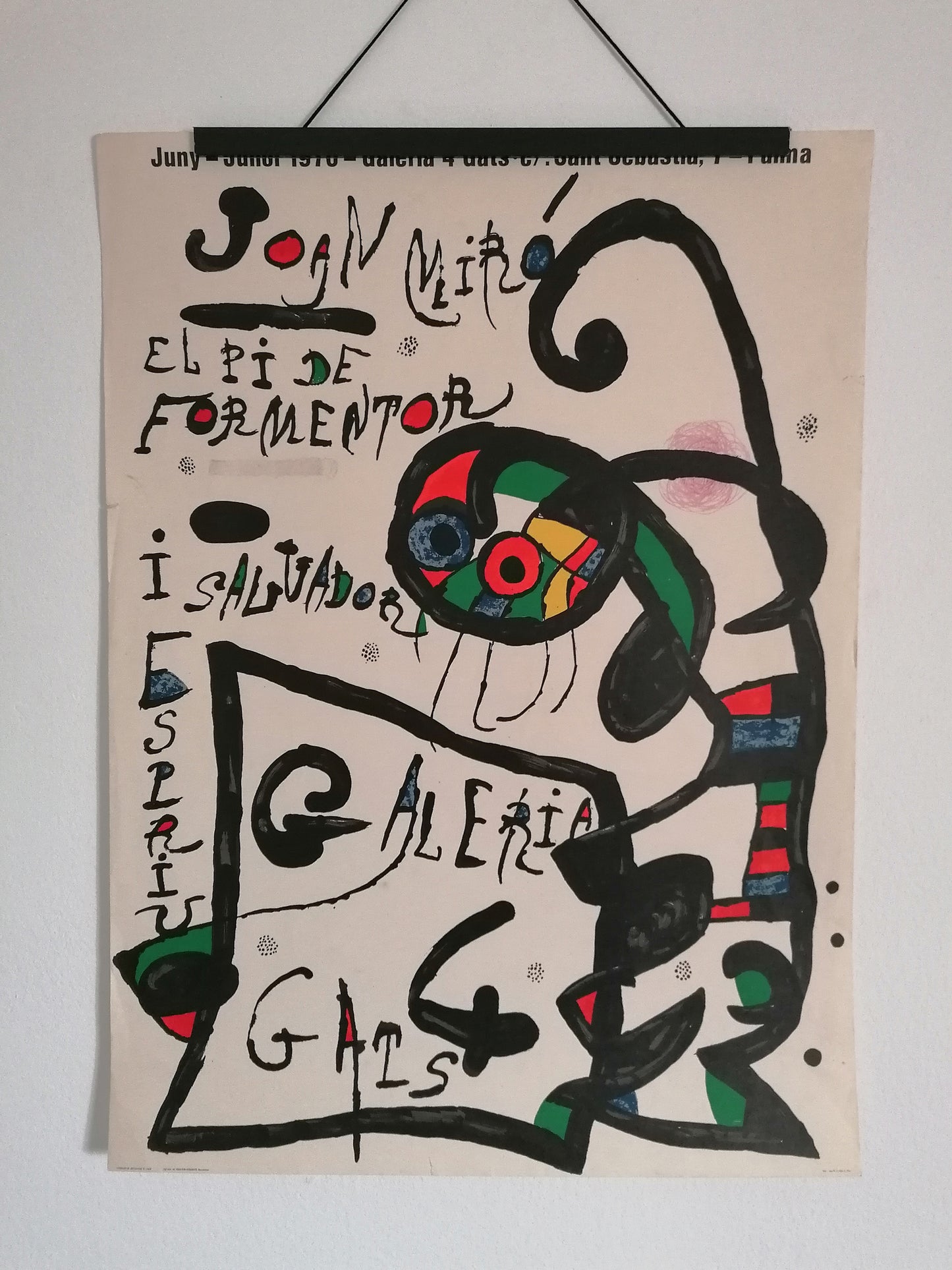 1976 Joan Miró Exhibition Poster " Pi de Formentor"