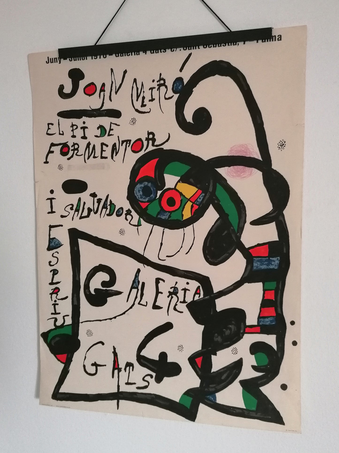 1976 Joan Miró Exhibition Poster " Pi de Formentor"