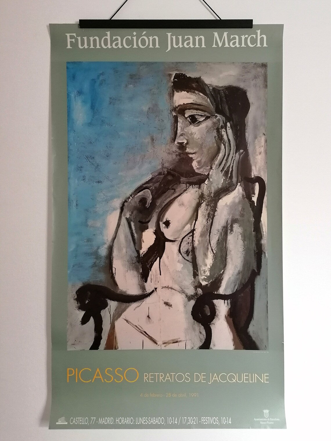 1991 Jacqueline Portrait Pablo Picasso Exhibition Poster