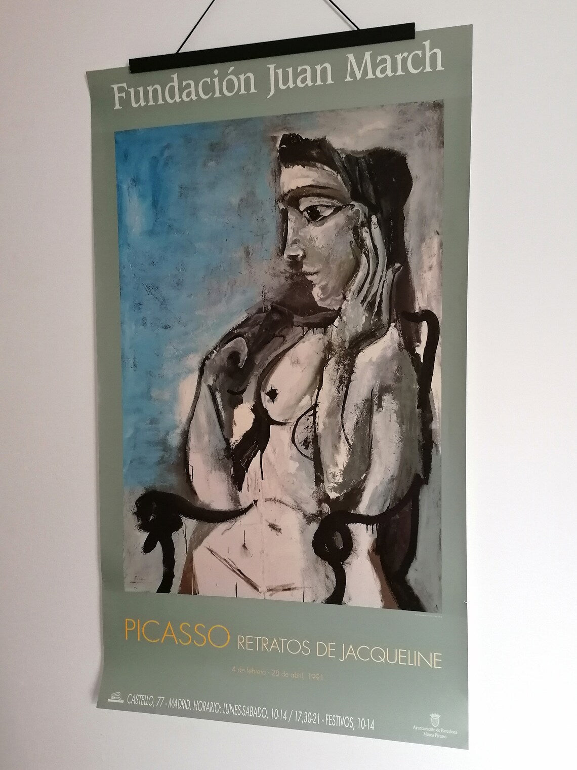 1991 Jacqueline Portrait Pablo Picasso Exhibition Poster