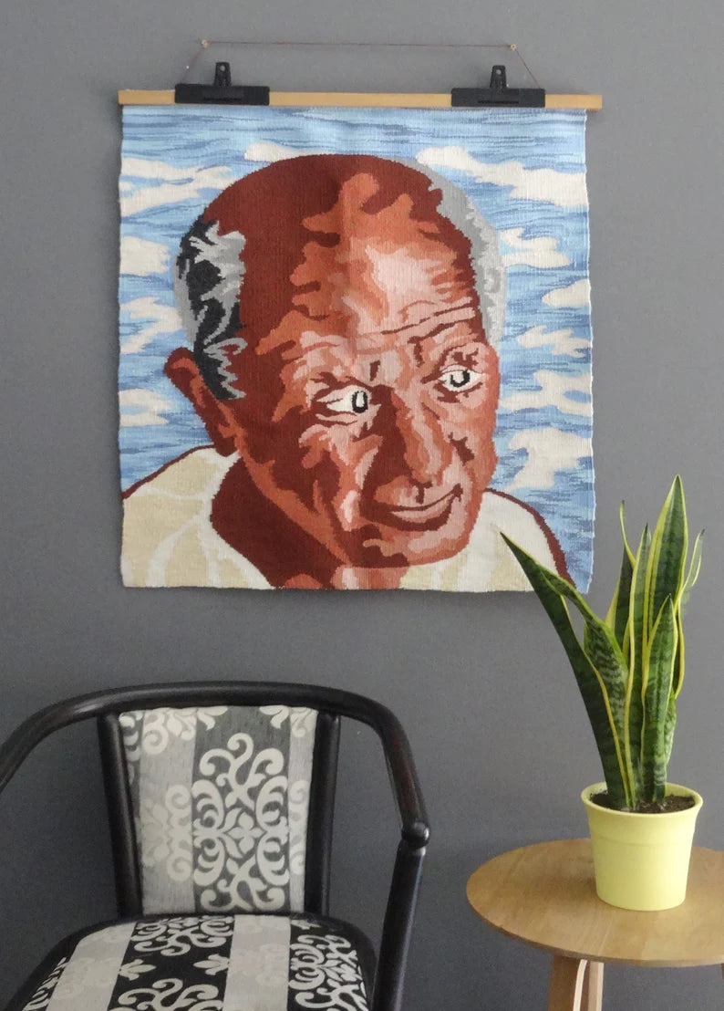 1993 Pablo Picasso Wool Wall Tapestry Homenage by Particular