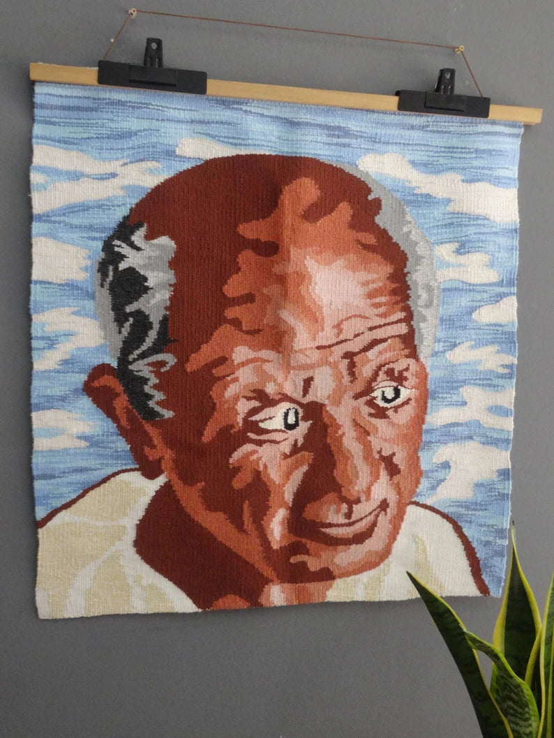 1993 Pablo Picasso Wool Wall Tapestry Homenage by Particular