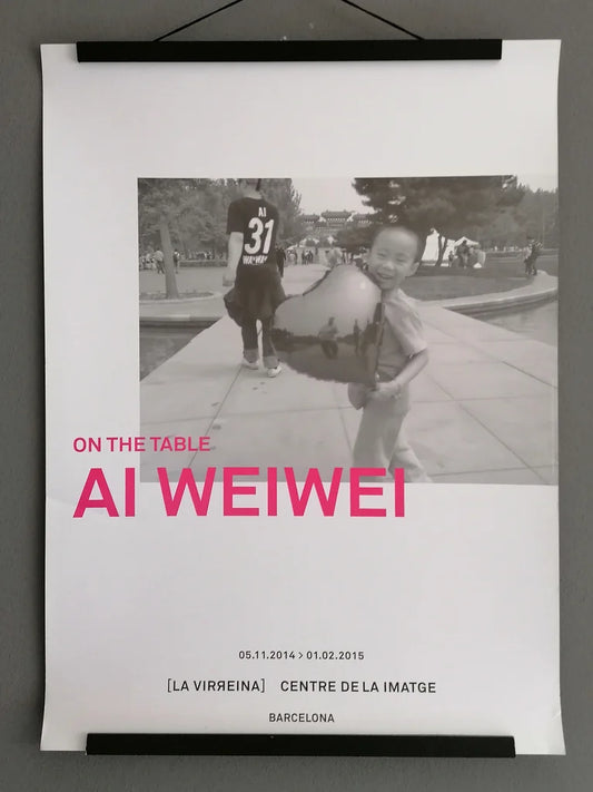 2014 Ai Weiwei On The Table Barcelona Exhibition Poster