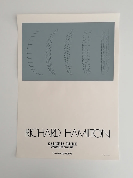 1975 Richard Hamilton Poster from Barcelona Exhibition, Five Tyres Remoulded