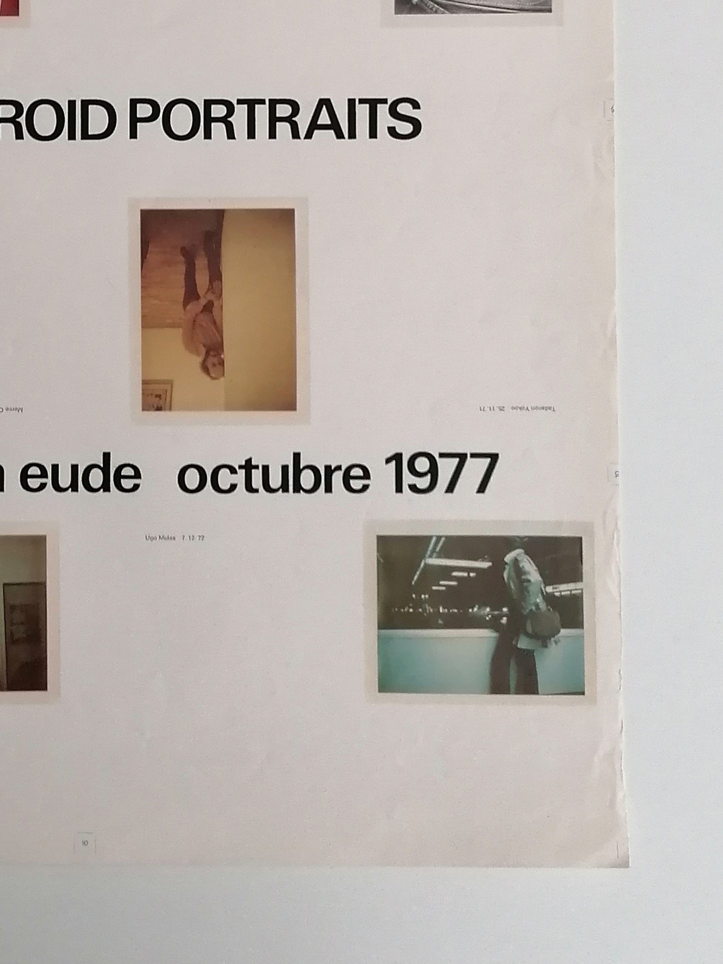 1977 Richard Hamilton Polaroid Portraits Poster from Barcelona Exhibition