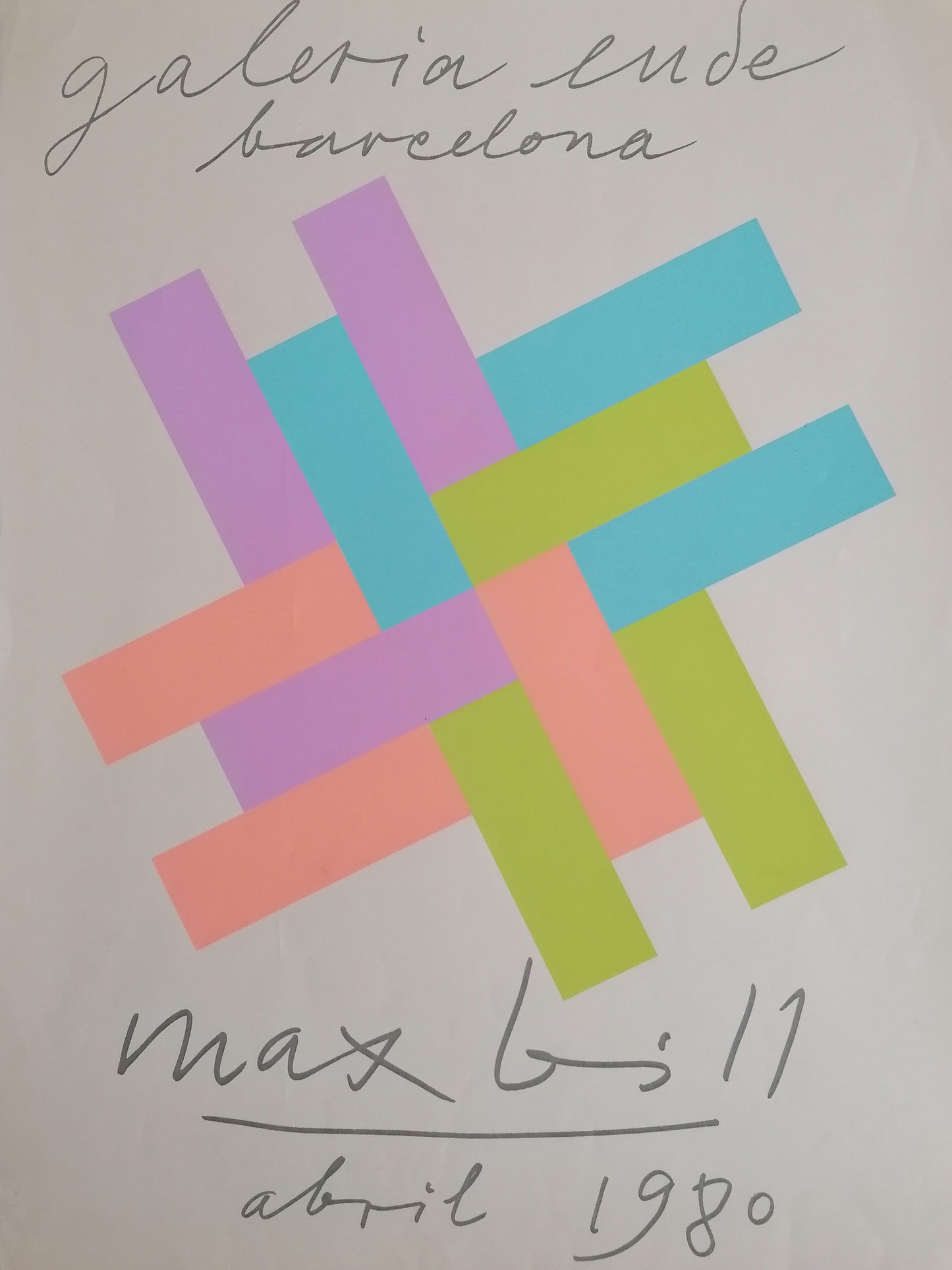 1980 Max Bill Poster from Barcelona Exhibition