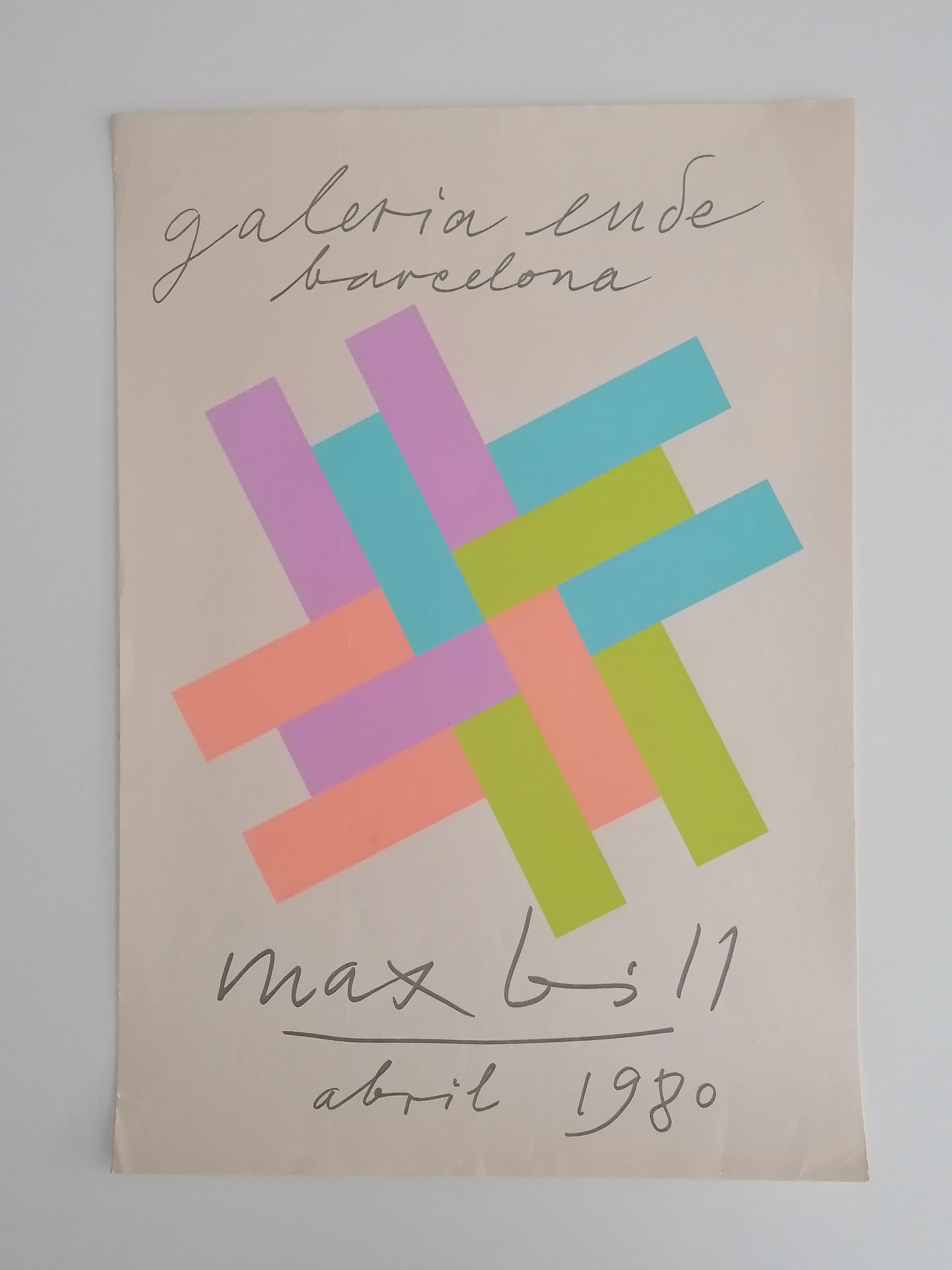 1980 Max Bill Poster from Barcelona Exhibition