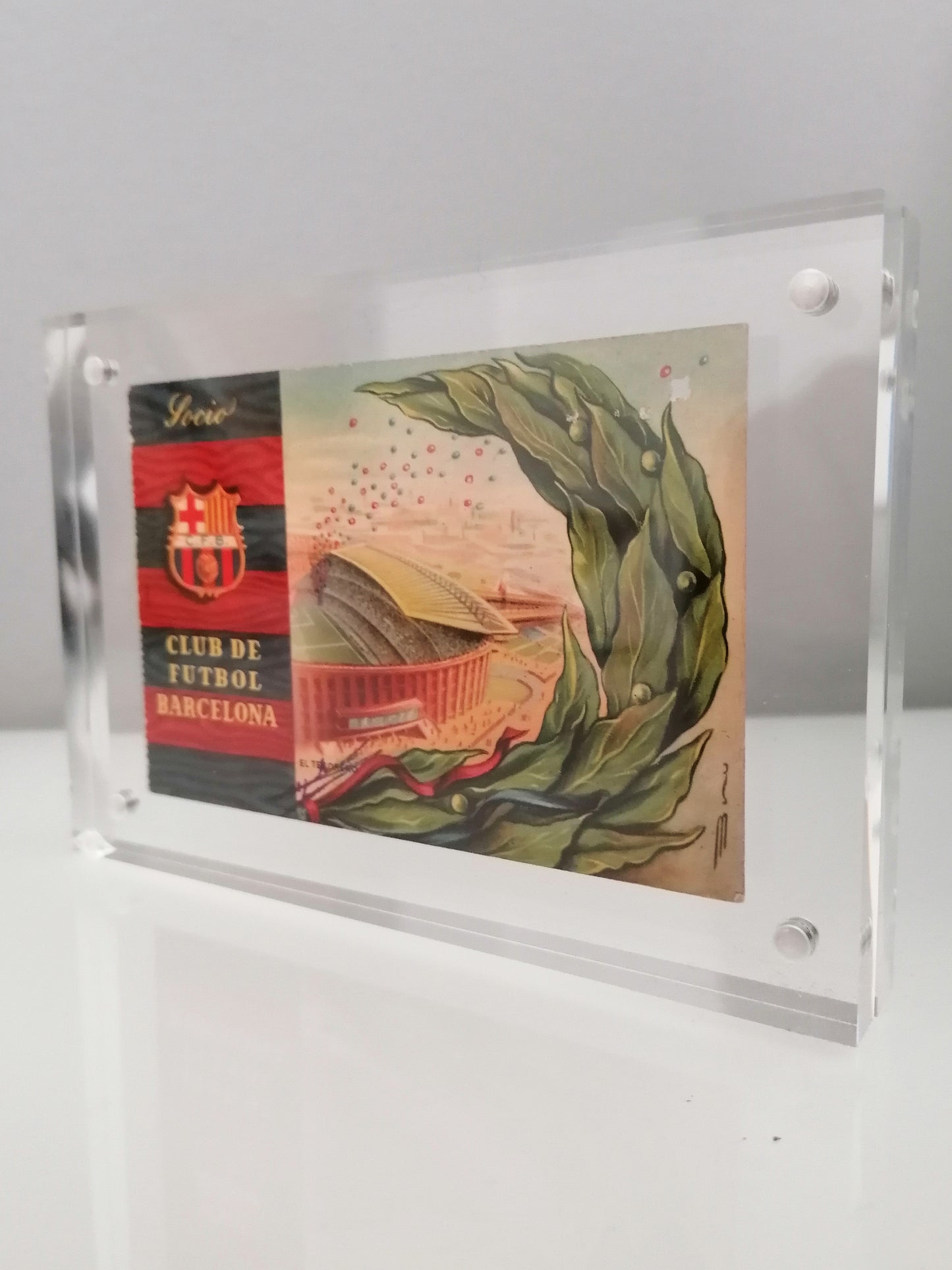 1958 FC Barcelona Antique Soccer Framed Memorabilia