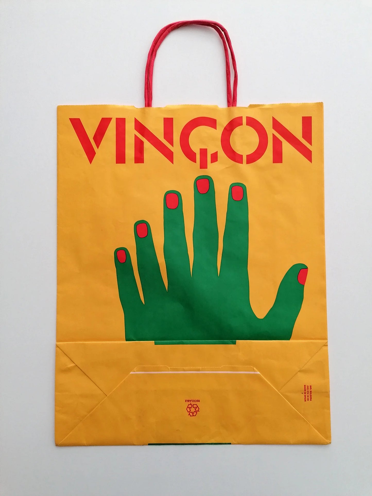 1997 Vinçon Shopping Bag "Green Hand" by America Sanchez
