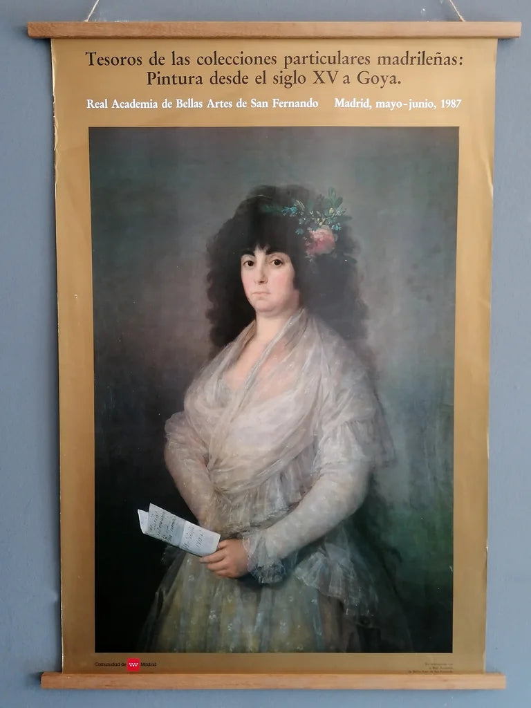 1987 Antique Large Poster from Goya Exhibition