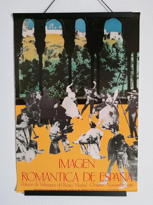 1981 Palacio Velazquez Exhibition Poster "Imagen Romántica de España"