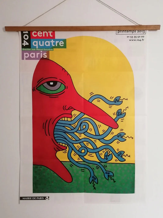 2013 Keith Haring París Large Poster "The Ten Commandaments"