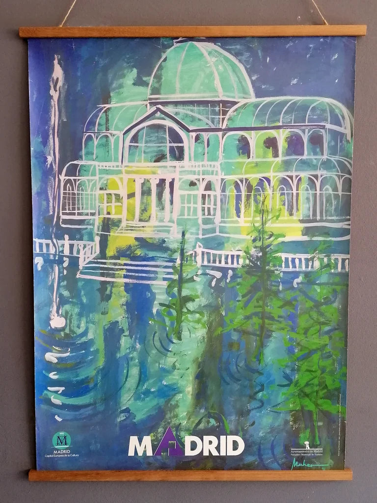 1992 Madrid Travel Poster from "Palacio de Cristal"