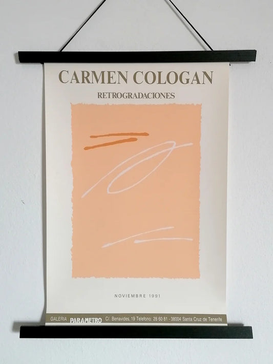 1991 Carmen Clogan Small Poster Santa Cruz Tenerife Exhibition