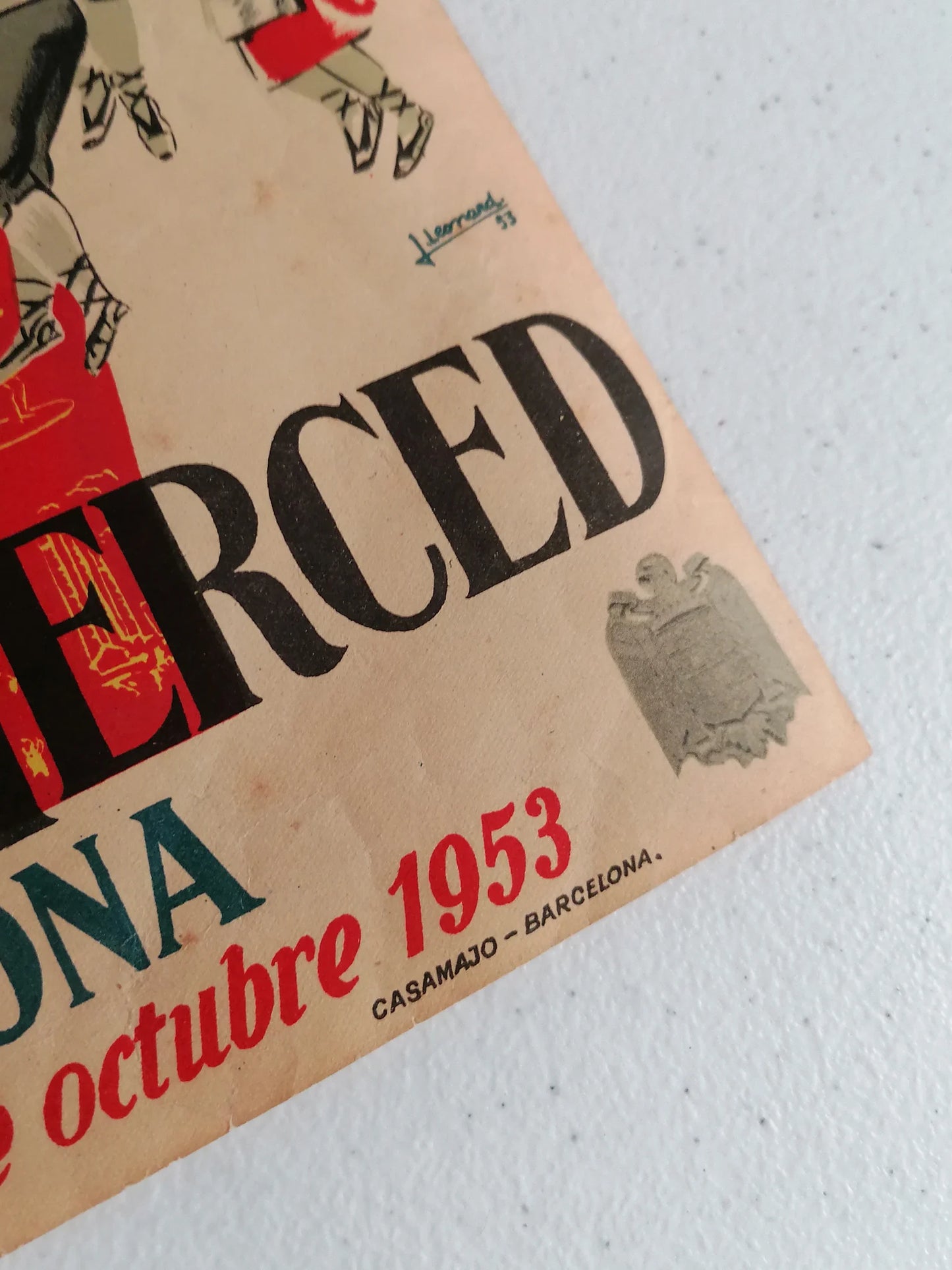 1953 Mid Century Poster Barcelona La Mercè Festival