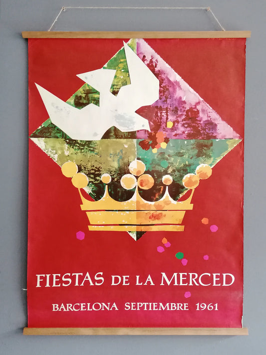 1961 Mid Century Small Poster from La Mercè Barcelona Festival