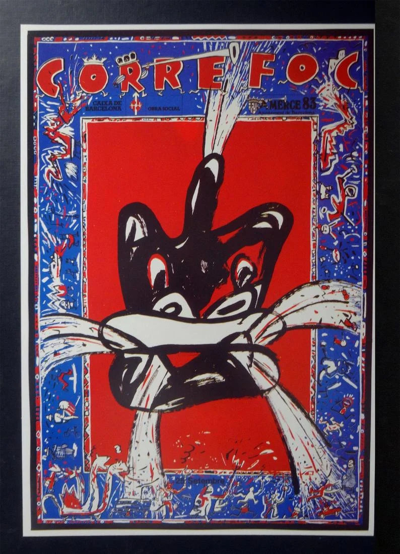 1985 La Mercè Barcelona Small Poster by Javier Mariscal