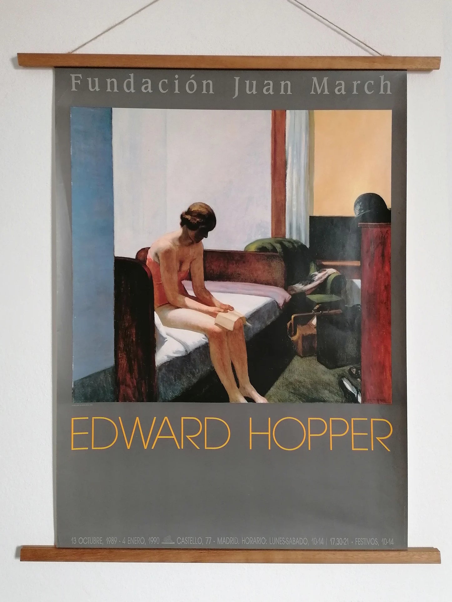 1989 Edward Hopper Exhibition Poster Madrid