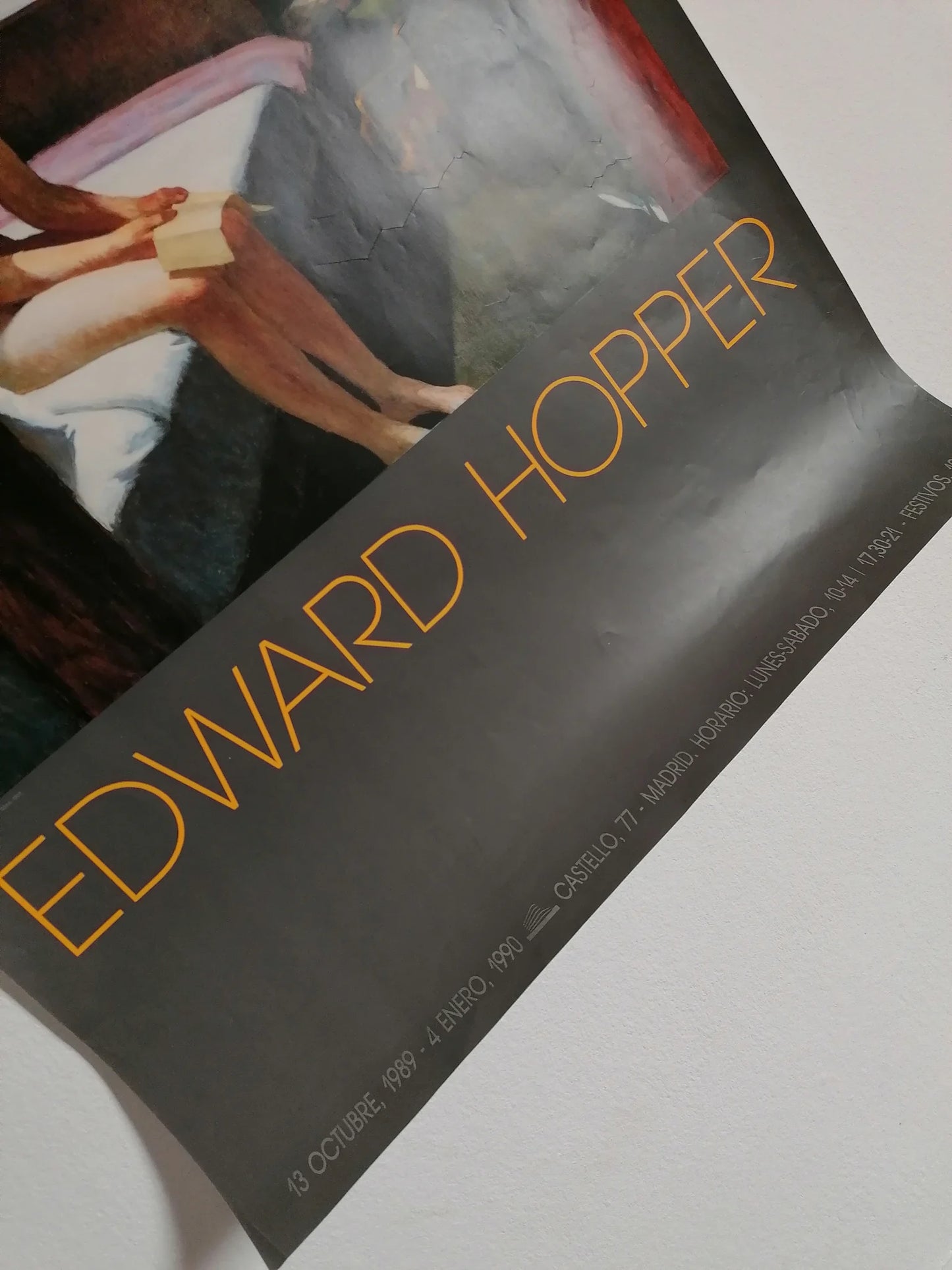 1989 Edward Hopper Exhibition Poster Madrid