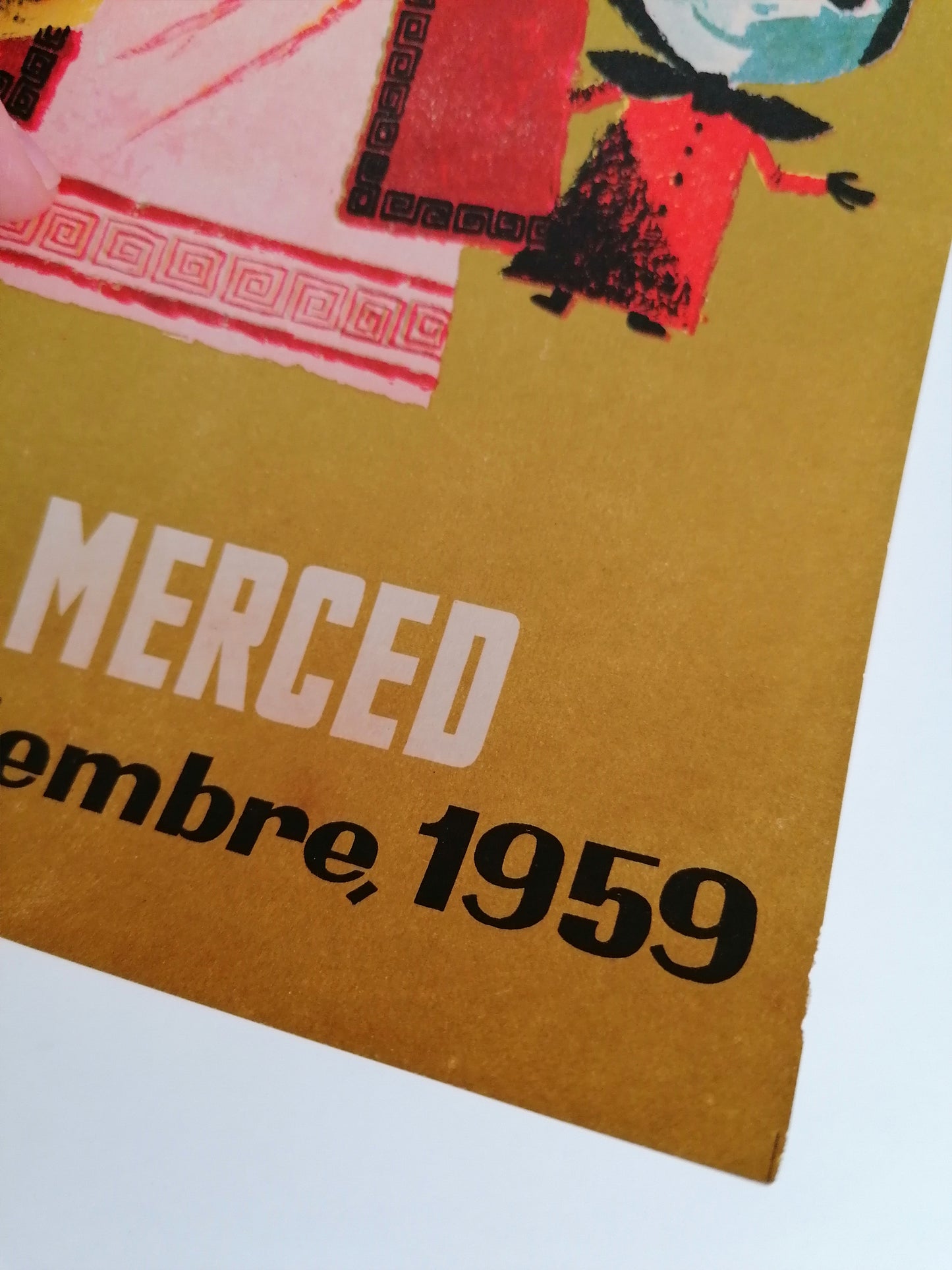 1959 Mid Century Small Poster from La Mercè Barcelona Festival