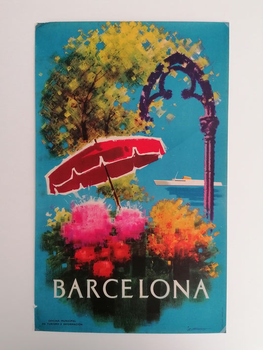 1950s Mid Century Small Poster from Barcelona La Mercè Festival