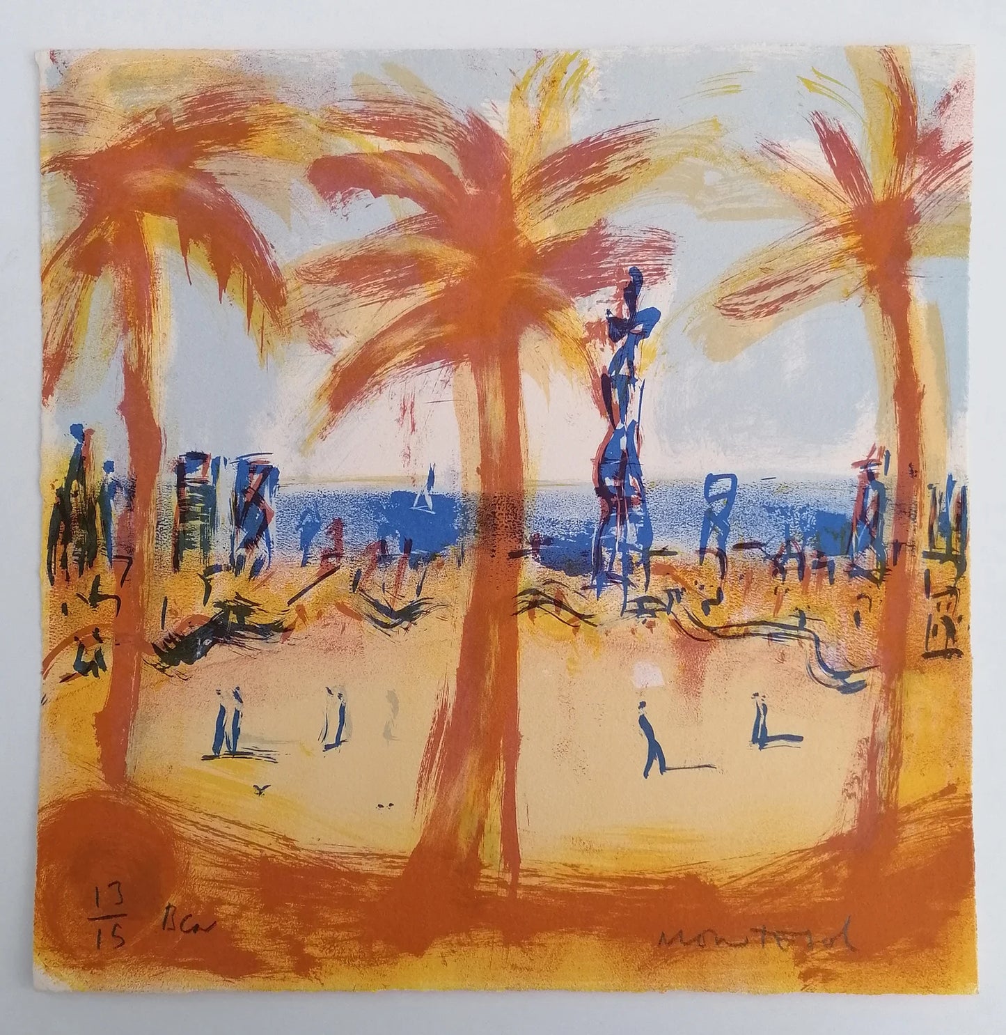 2015 "Barclona Beach" Signed and Numbered Art