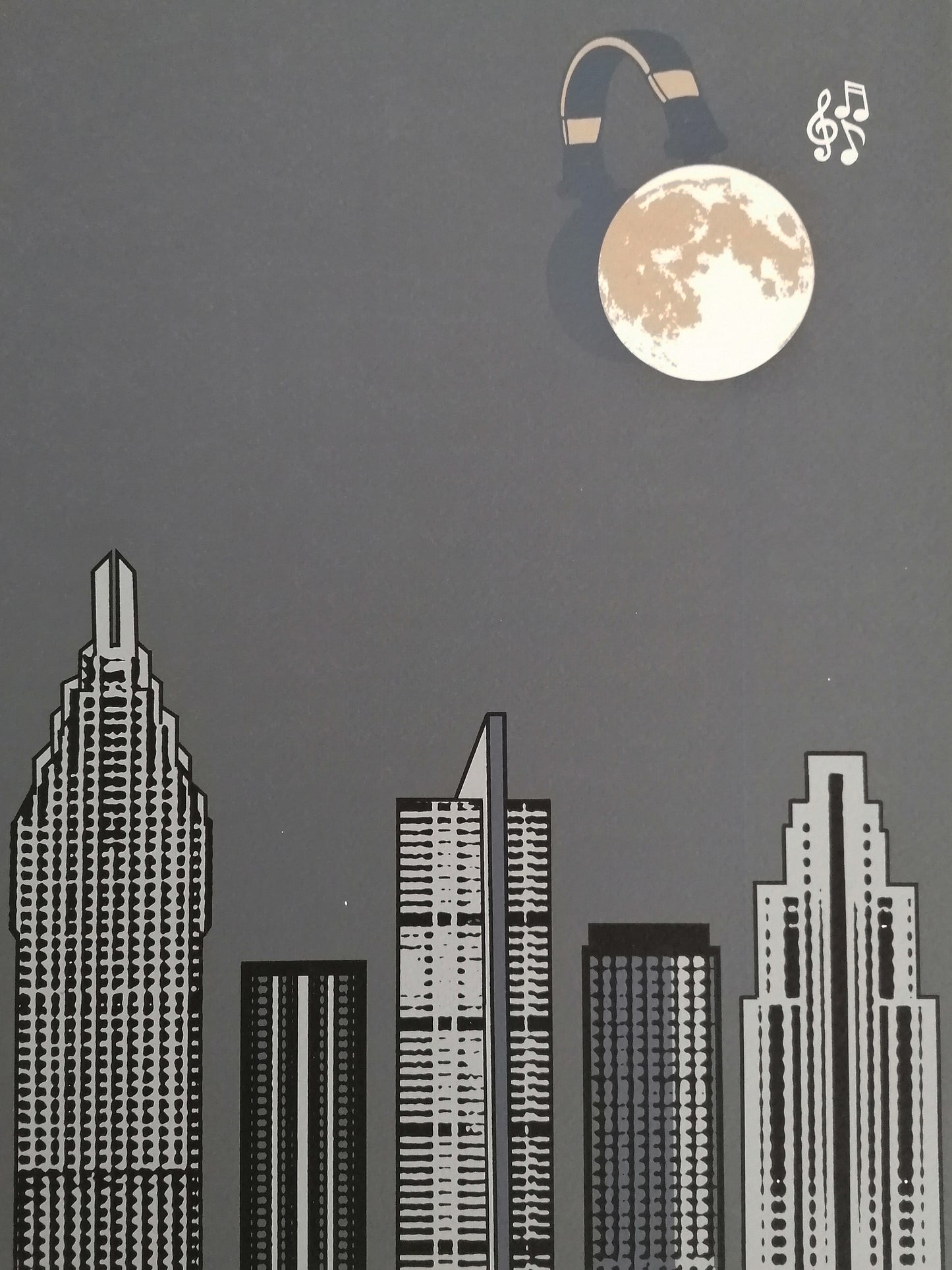 Night City Music Art Print Hand Signed