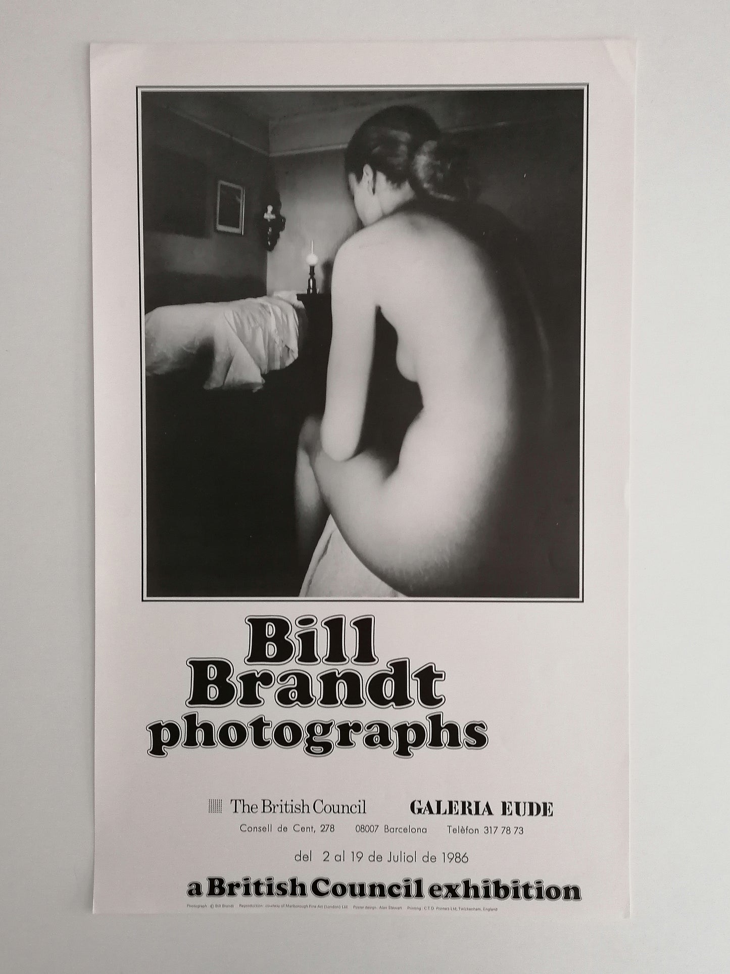 1986 Bill Brandt Poster from Barcelona Exhibition