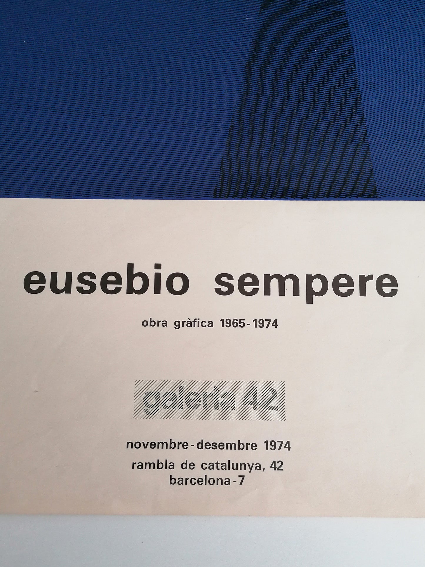 1974 Eusebio Sempere Poster from Barcelona Exhibition