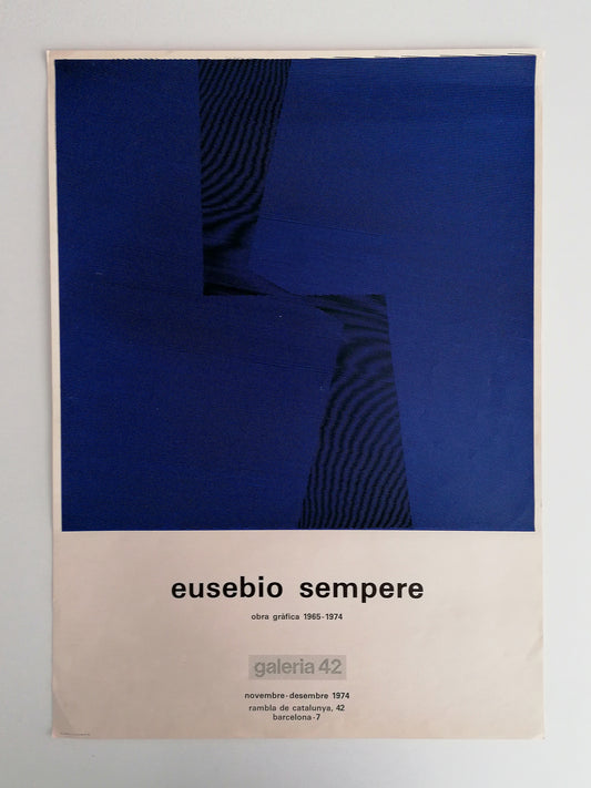 1974 Eusebio Sempere Poster from Barcelona Exhibition