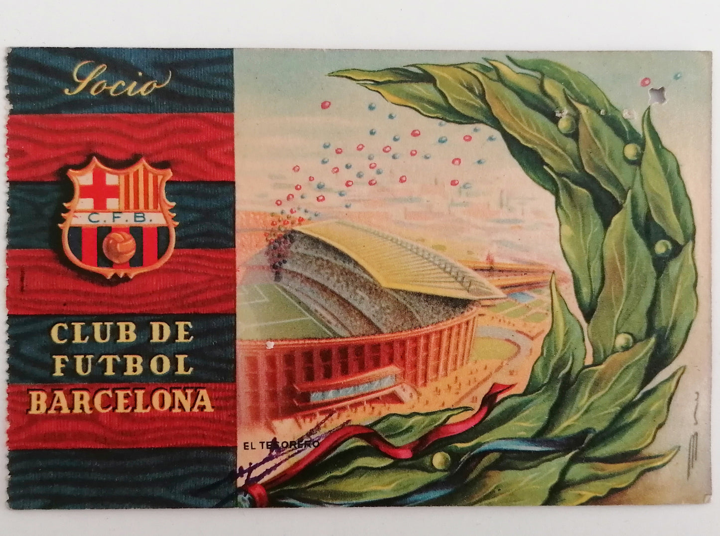 1958 FC Barcelona Antique Soccer Framed Memorabilia