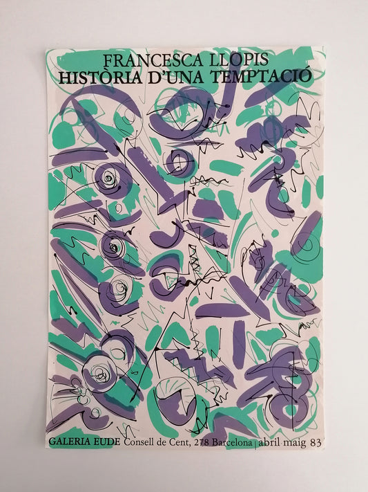 1983 Francesca Llopis Small Poster from Barcelona Exhibition