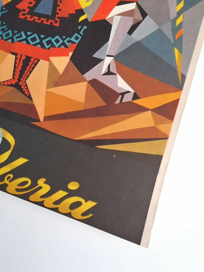 1959 Iberia Airlines Travel Poster "Spanish Folk"