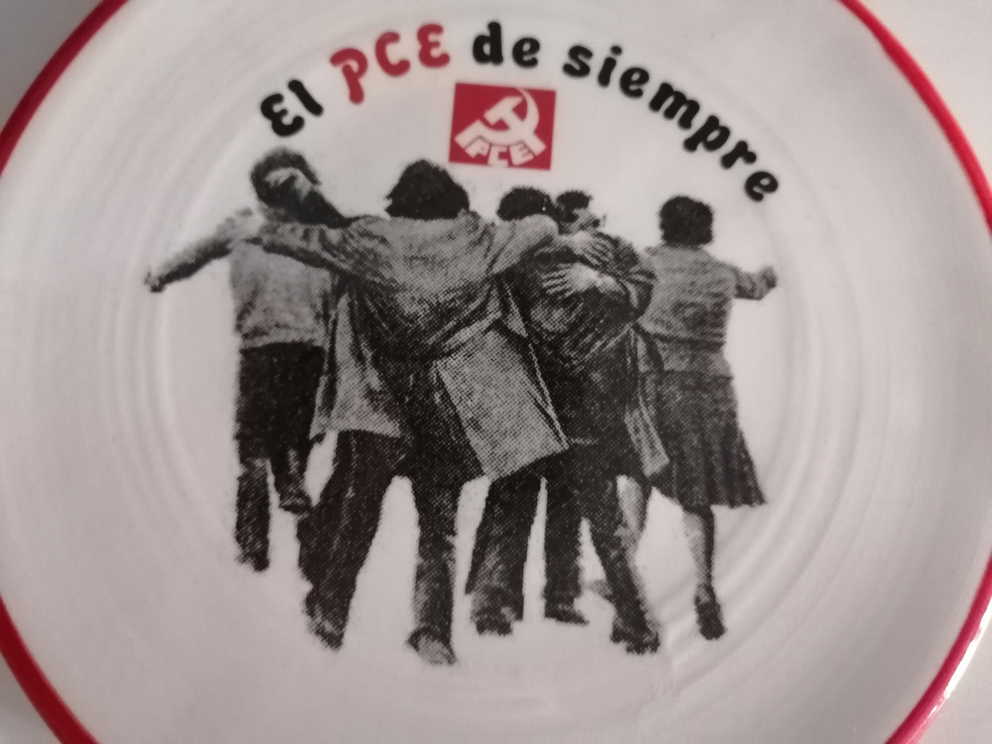 Juan Genovés Art Hanging Dish for Spanish Comunist Party