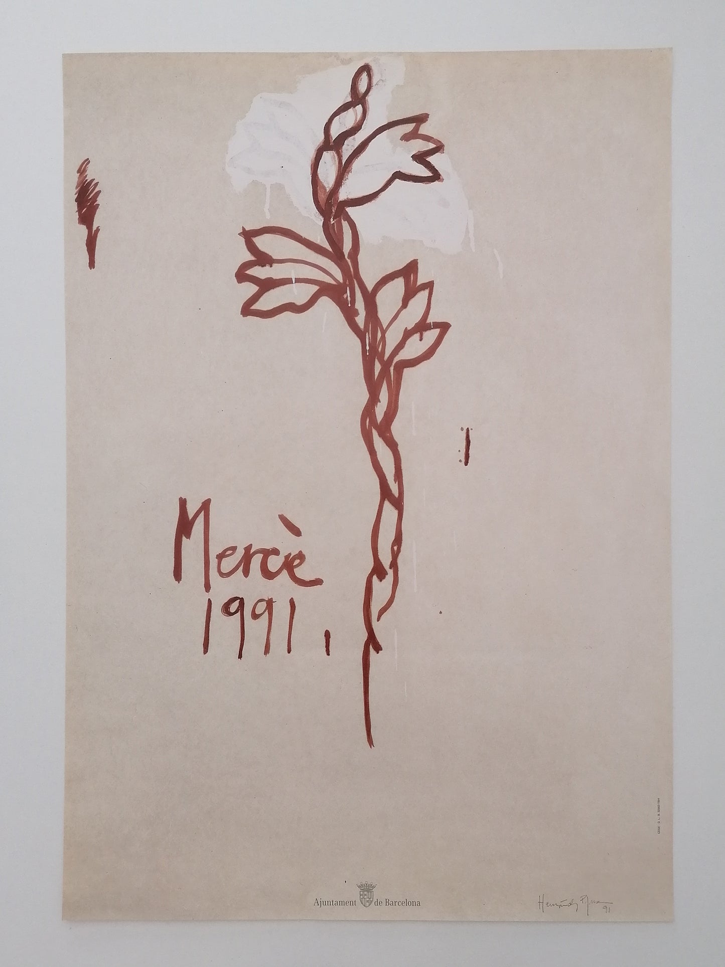 1991 La Mercè Barcelona Poster by Hernandez Pijuán