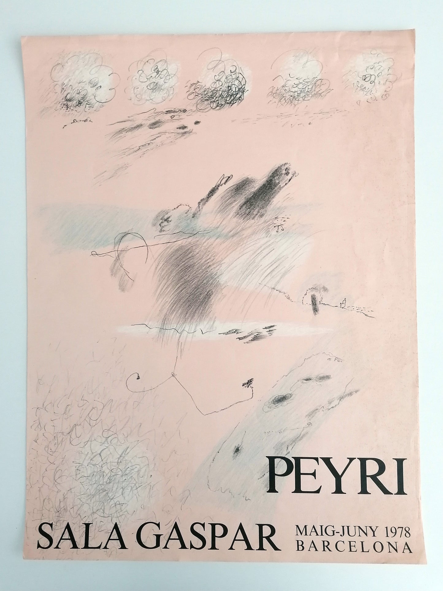 1978 Abstract Art by Peyri Poster from Barcelona Exhibition