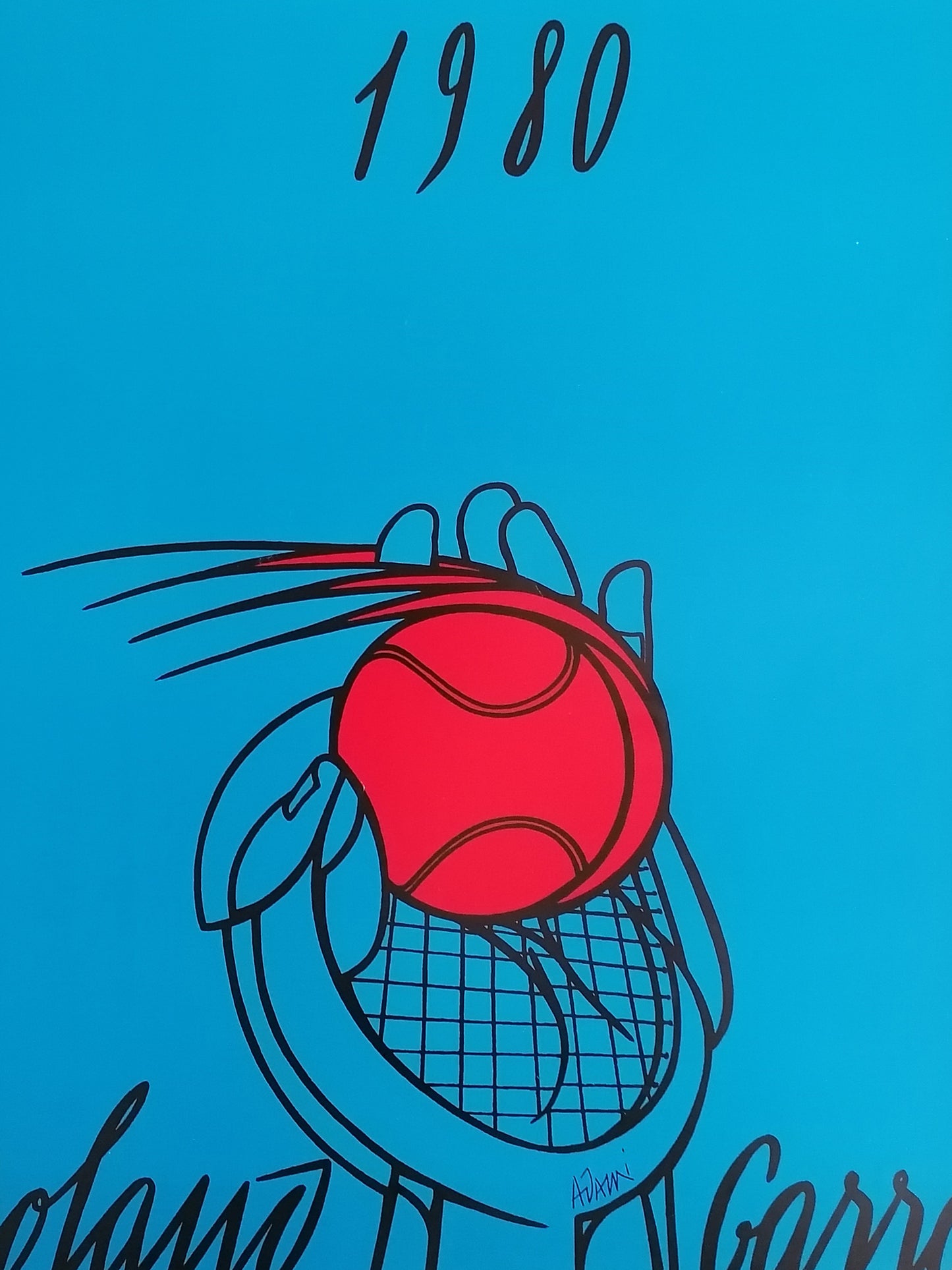 1980 Roland Garros Art Poster by Adami Valerio