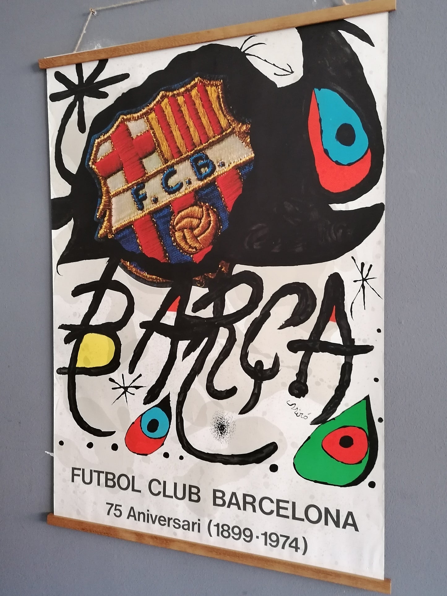 1974 Fc Barcelona Poster by Joan Miró