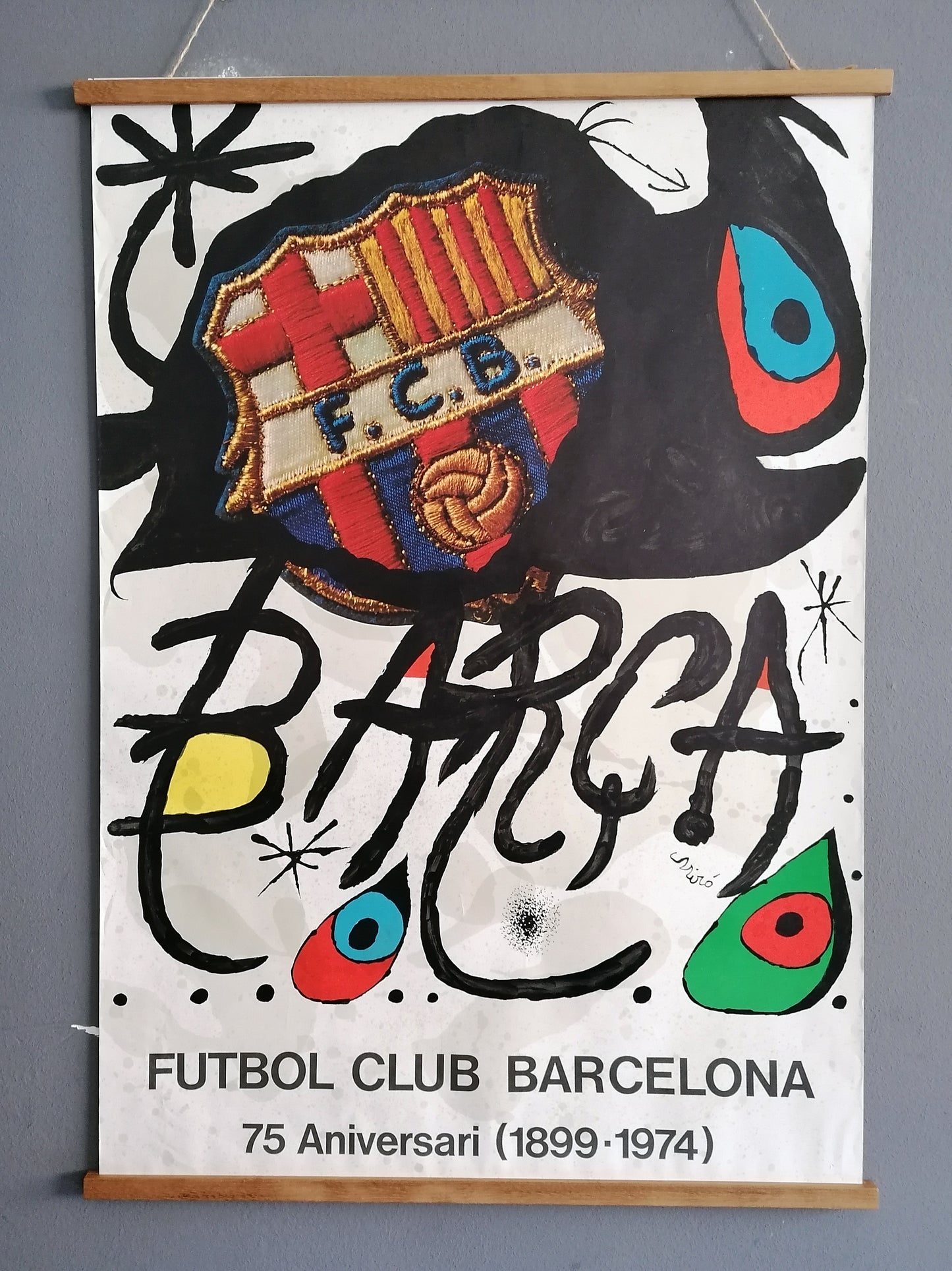 1974 Fc Barcelona Poster by Joan Miró