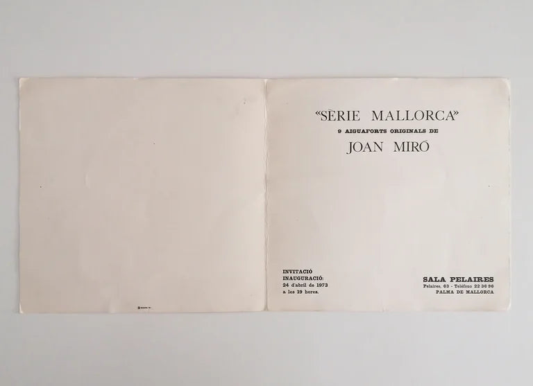 1973 Joan Miró Mallorca Art Invitation