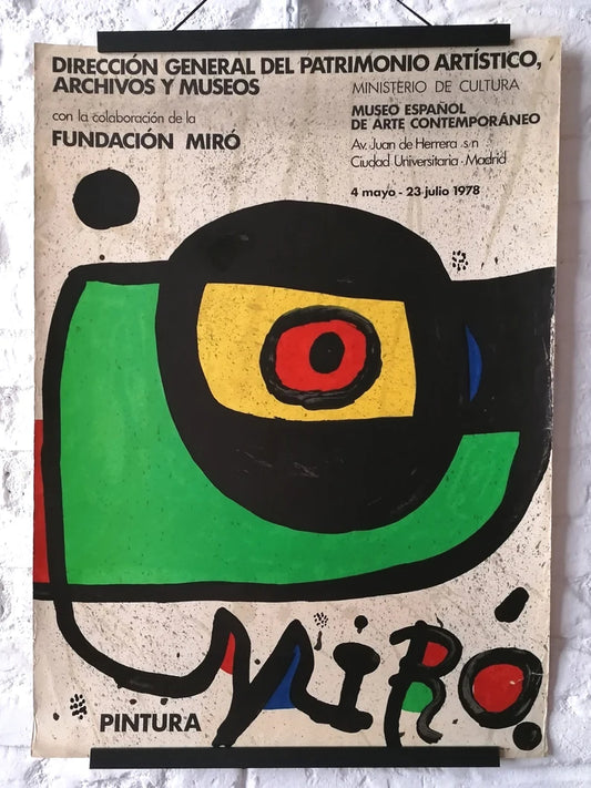 1978 Exhibition Poster Joan Miró Madrid